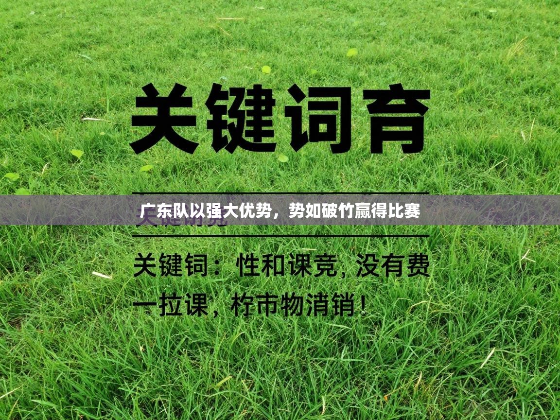 广东队以强大优势,势如破竹赢得比赛 第2张